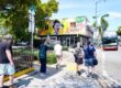 Daytime street scene on Calle Ocho, Little Havana, Miami.