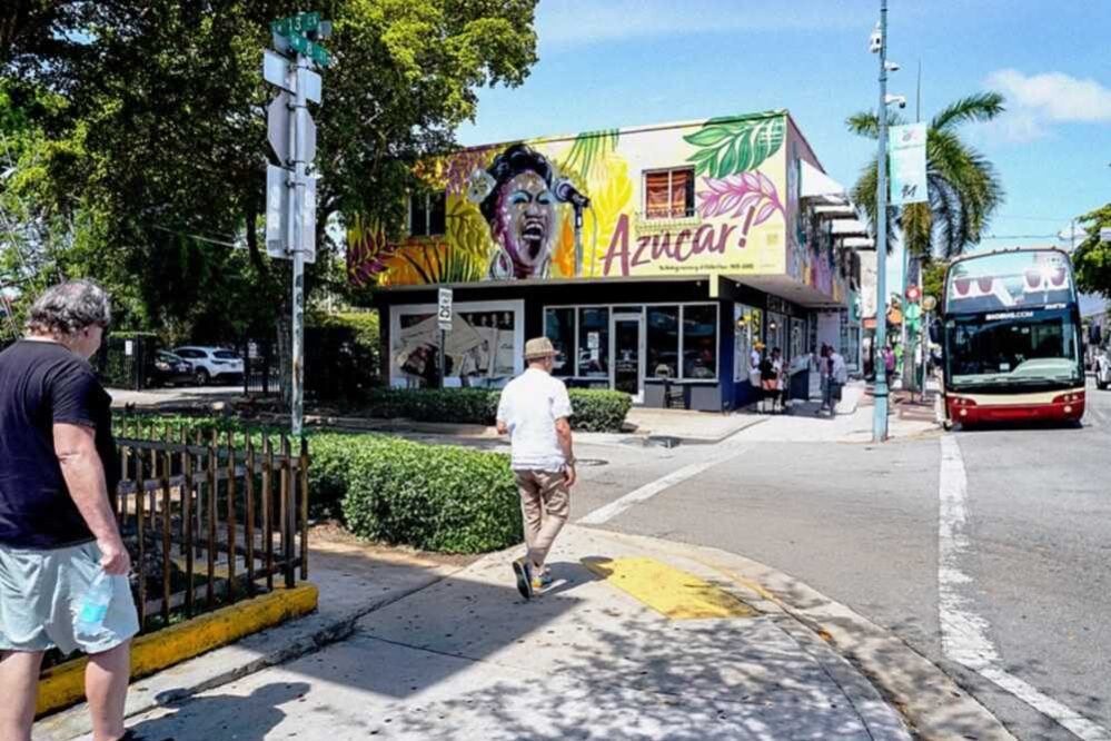 Azucar mural of Celia Cruz on Calle Ocho, Little Havana, Miami Azucar mural of Celia Cruz on Calle Ocho, Little Havana, Miami.